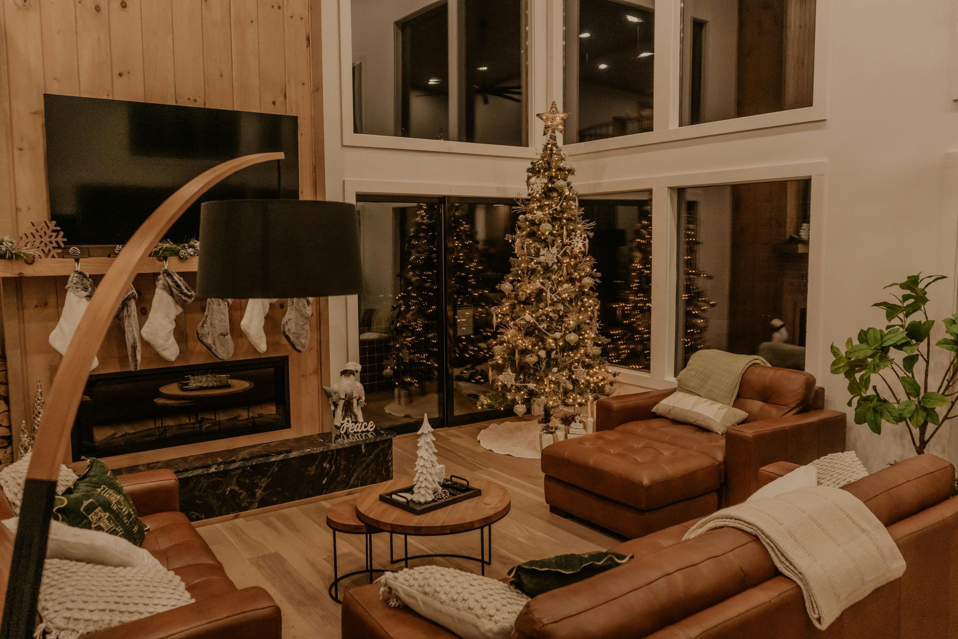 Elegant Christmas interior design living space