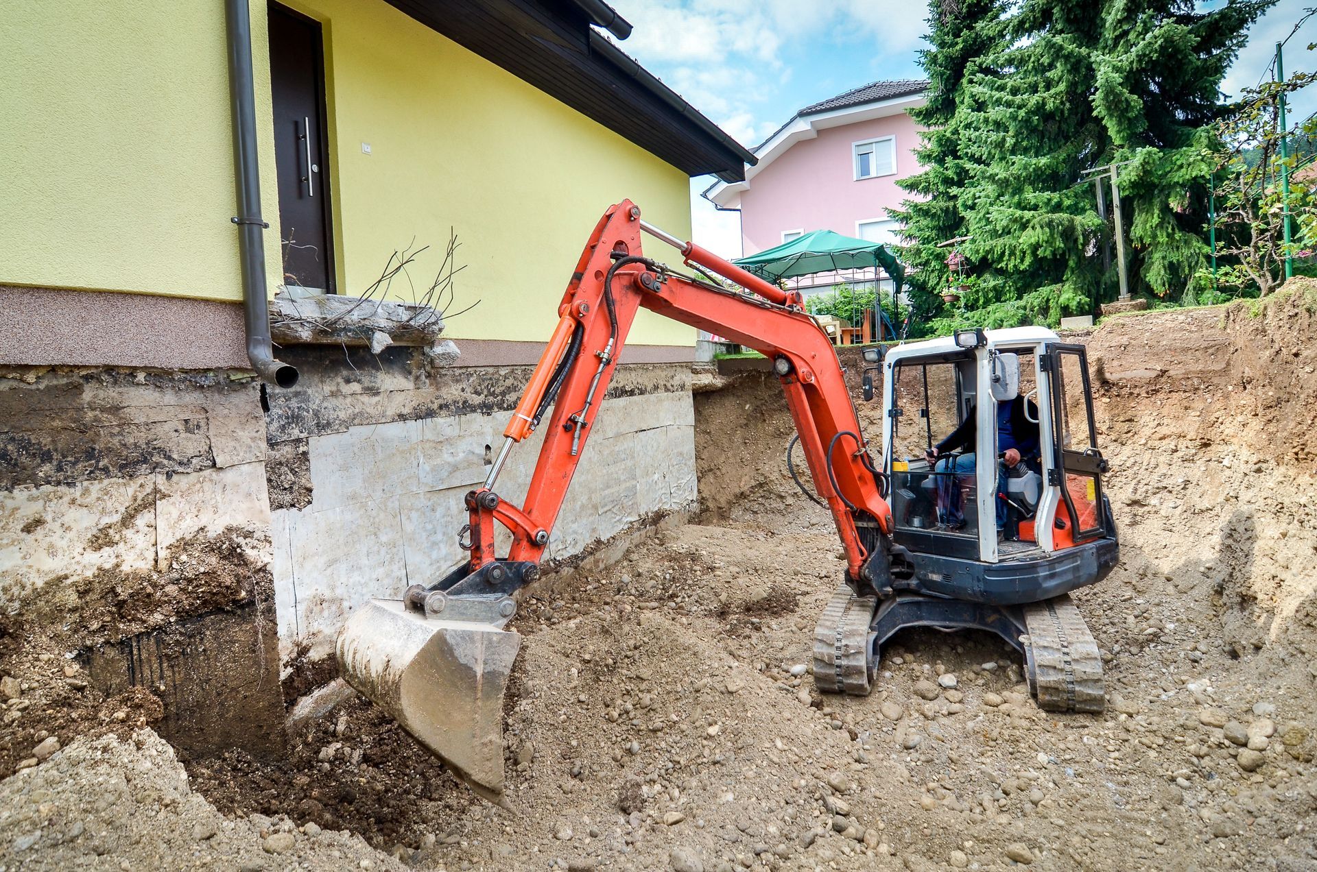 Excavator Machine — Franksville, WI — Basement Repair By MC Service, LLC