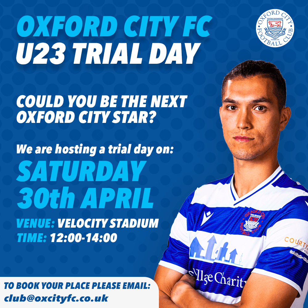 Oxford City FC to host U23 Trail Day