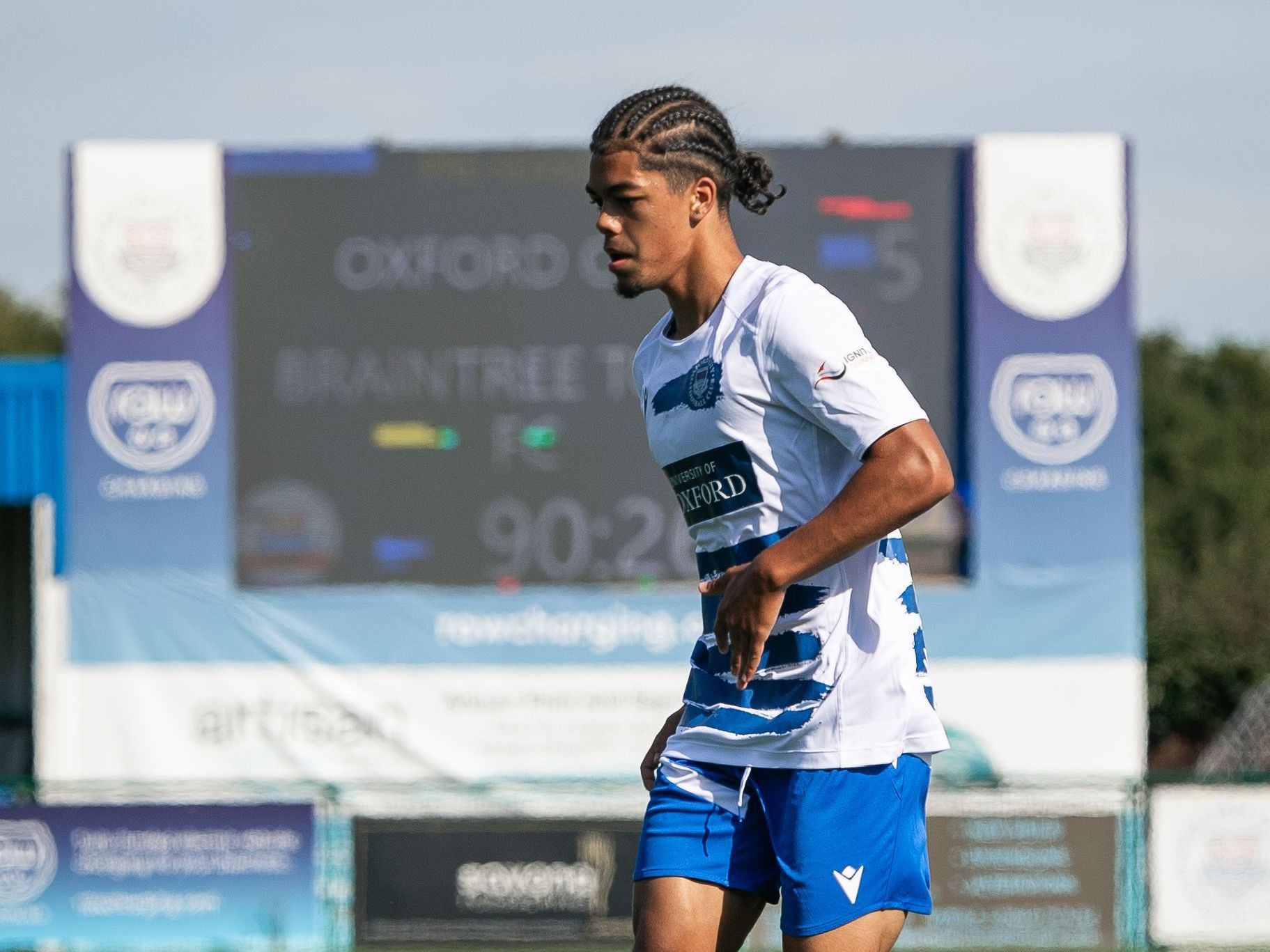 Brayden Daniel playing for Oxford City FC.