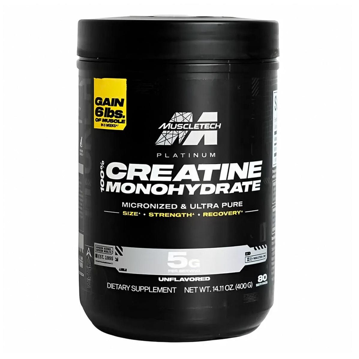 CREATINA MONOHIDRATO DE MUSCLETECH X 80 SERVICIOS
