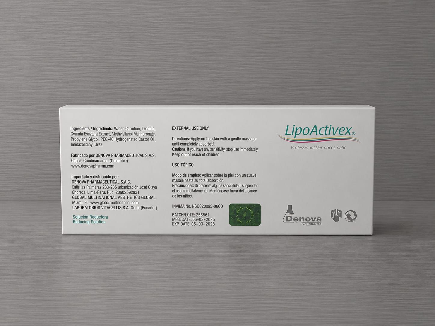 LIPO ACTIVEX DENOVA – QUEMA GRASA, DEFINE Y REAFIRMA TU CUERPO