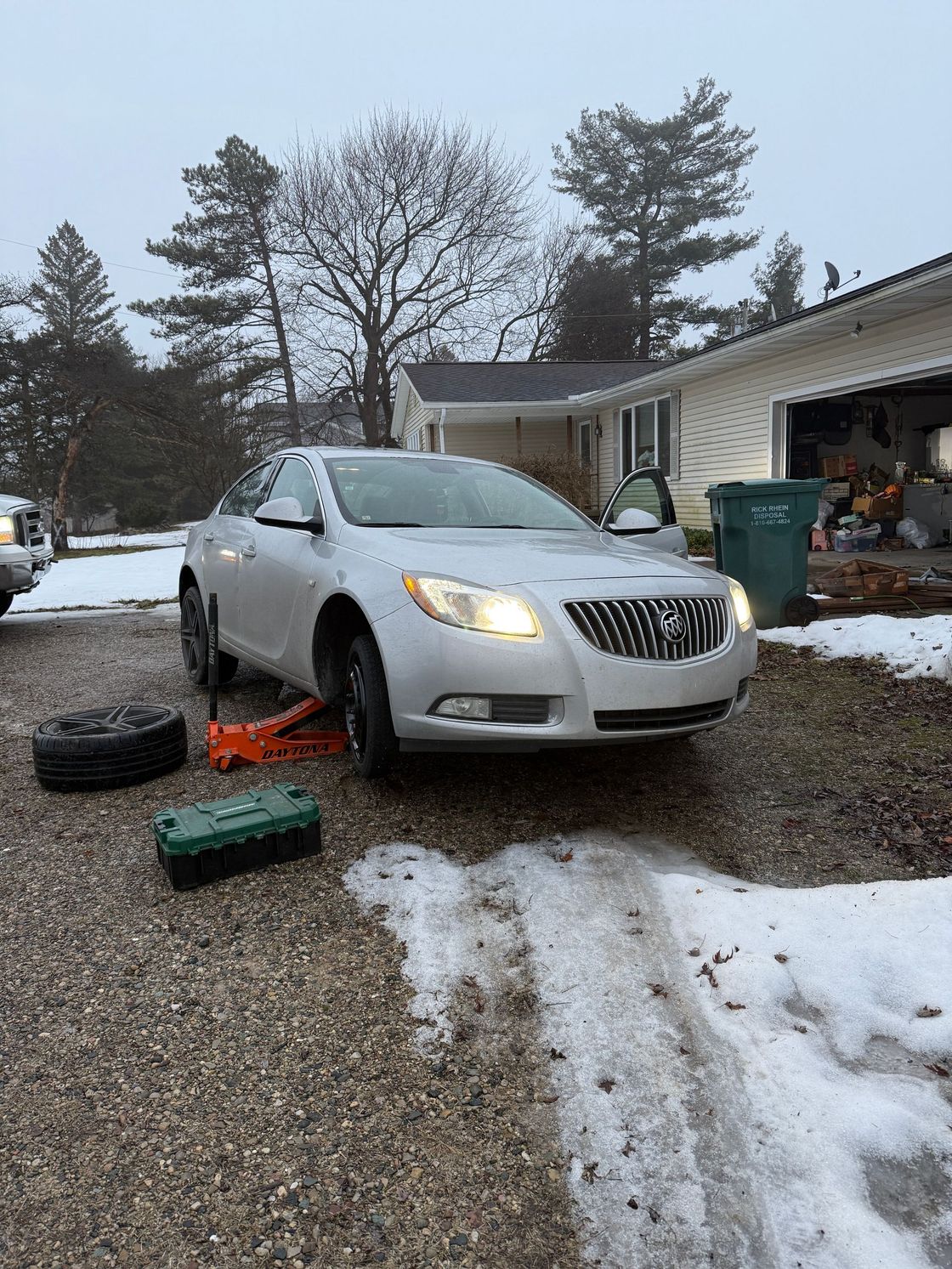 tire change on a customer's car