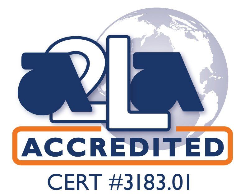A2LA  Accredited badge