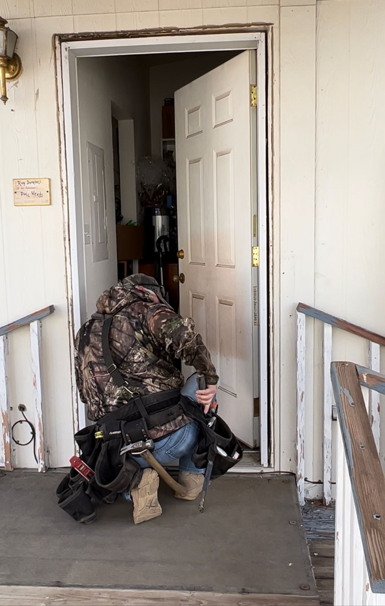 Removing old exterior doors