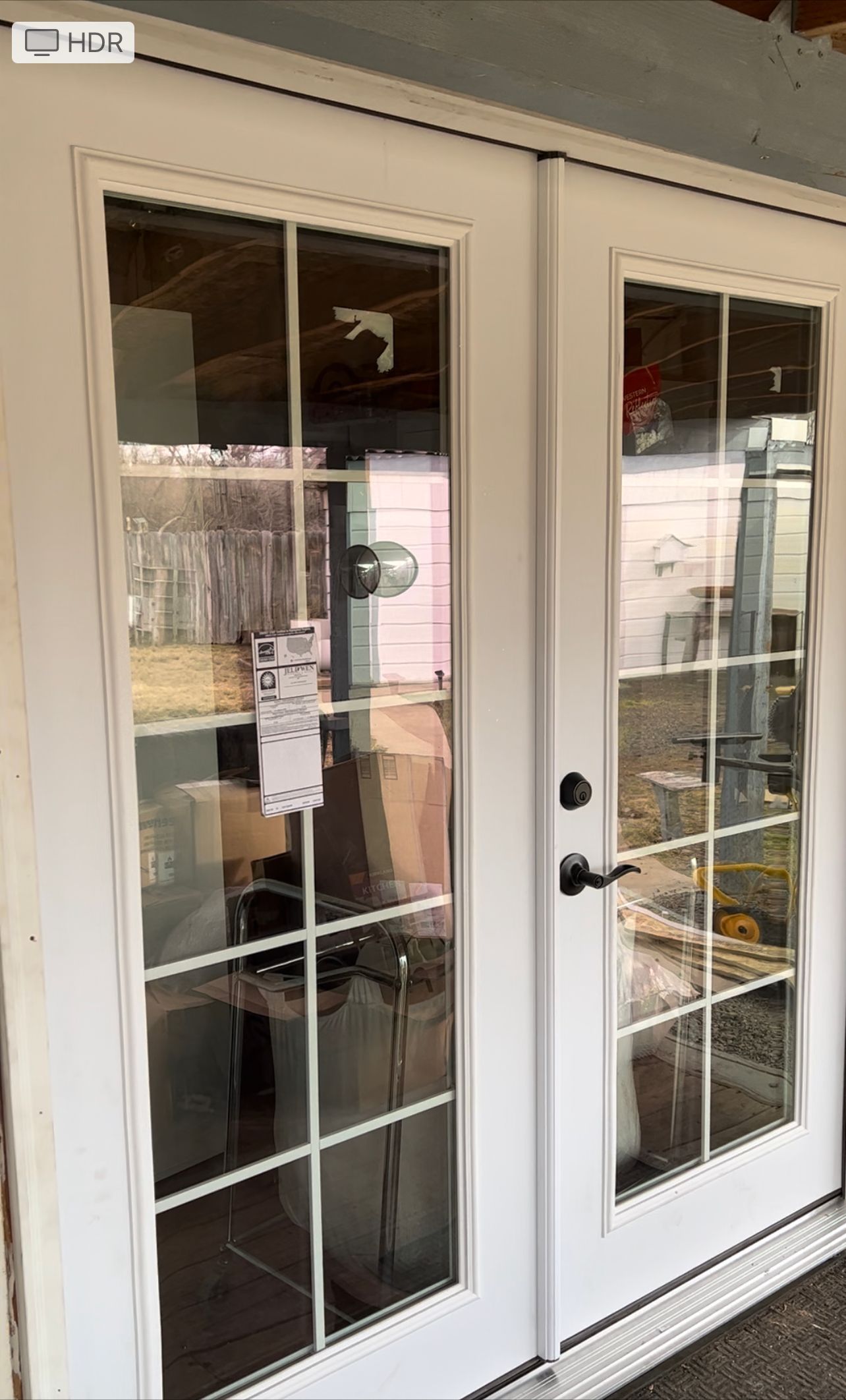 A photo of new doors that Yakima Roofing and Remodeling installed. 