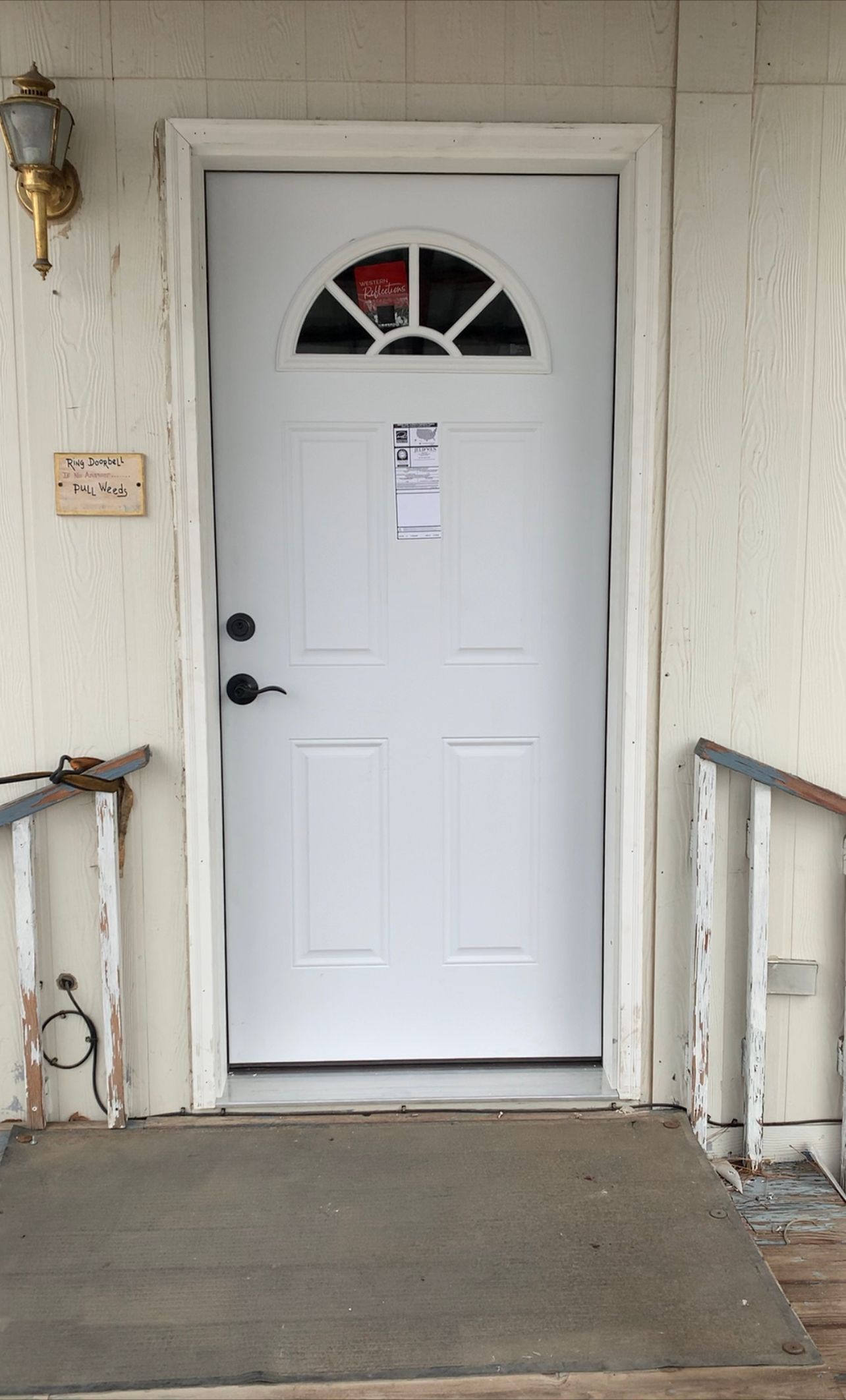 New door exterior installed