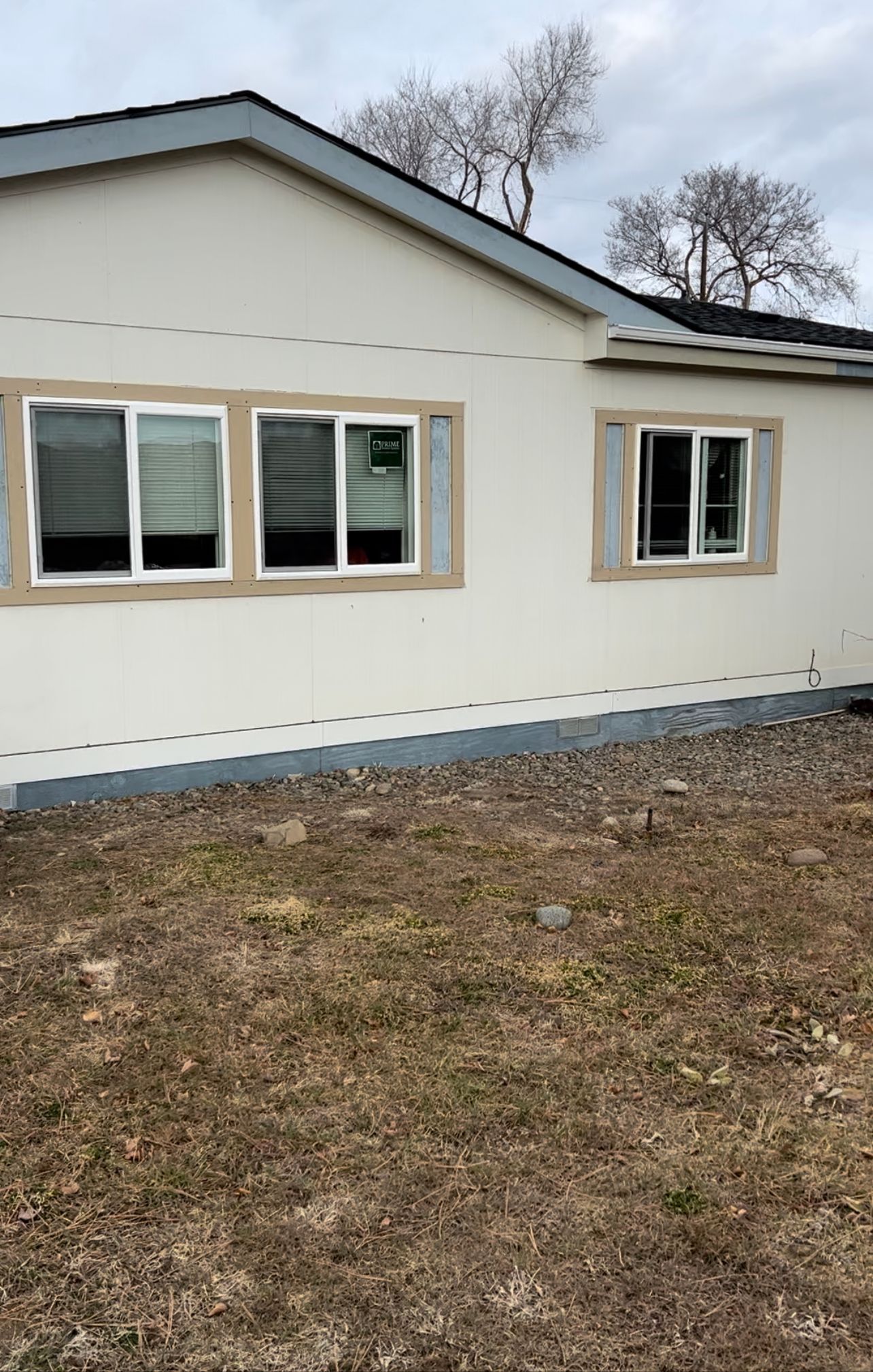 A photo of newly installed windows