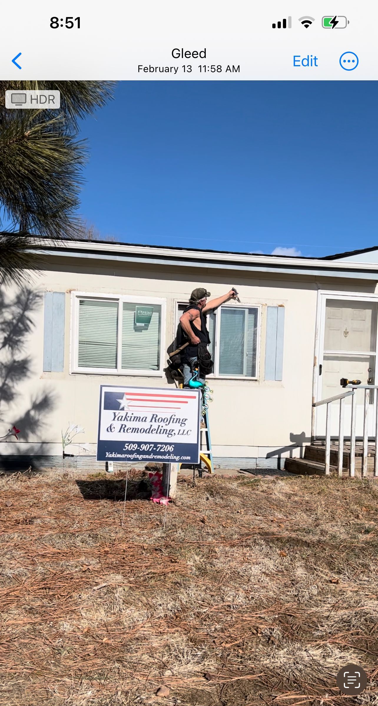 New windows being installed by Yakima Roofing & Remodeling, LLC