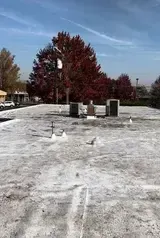Finished TPO roofing detail near HVAC units at Labcorp Yakima.