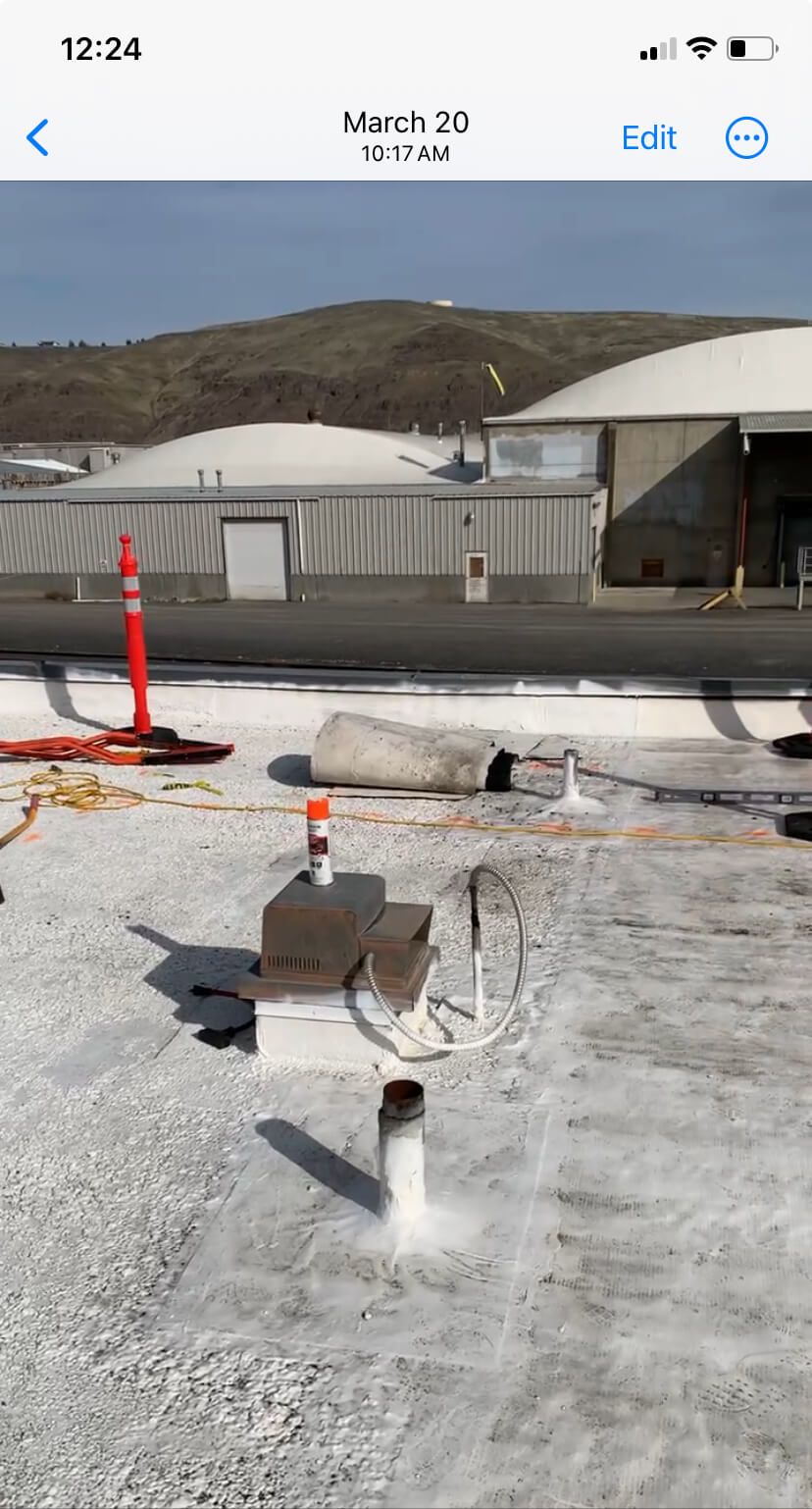 Syntec project Several layers of built up roof's removed.