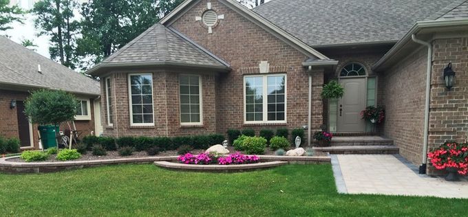 Beautiful Landscaping With Different Color of Plants And Flowers — Landscaping in Shelby Township, MI