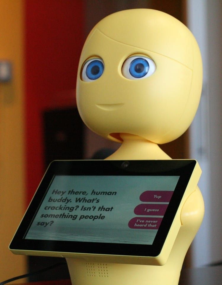 Mabu robot from Catalia Health using AI to converse.