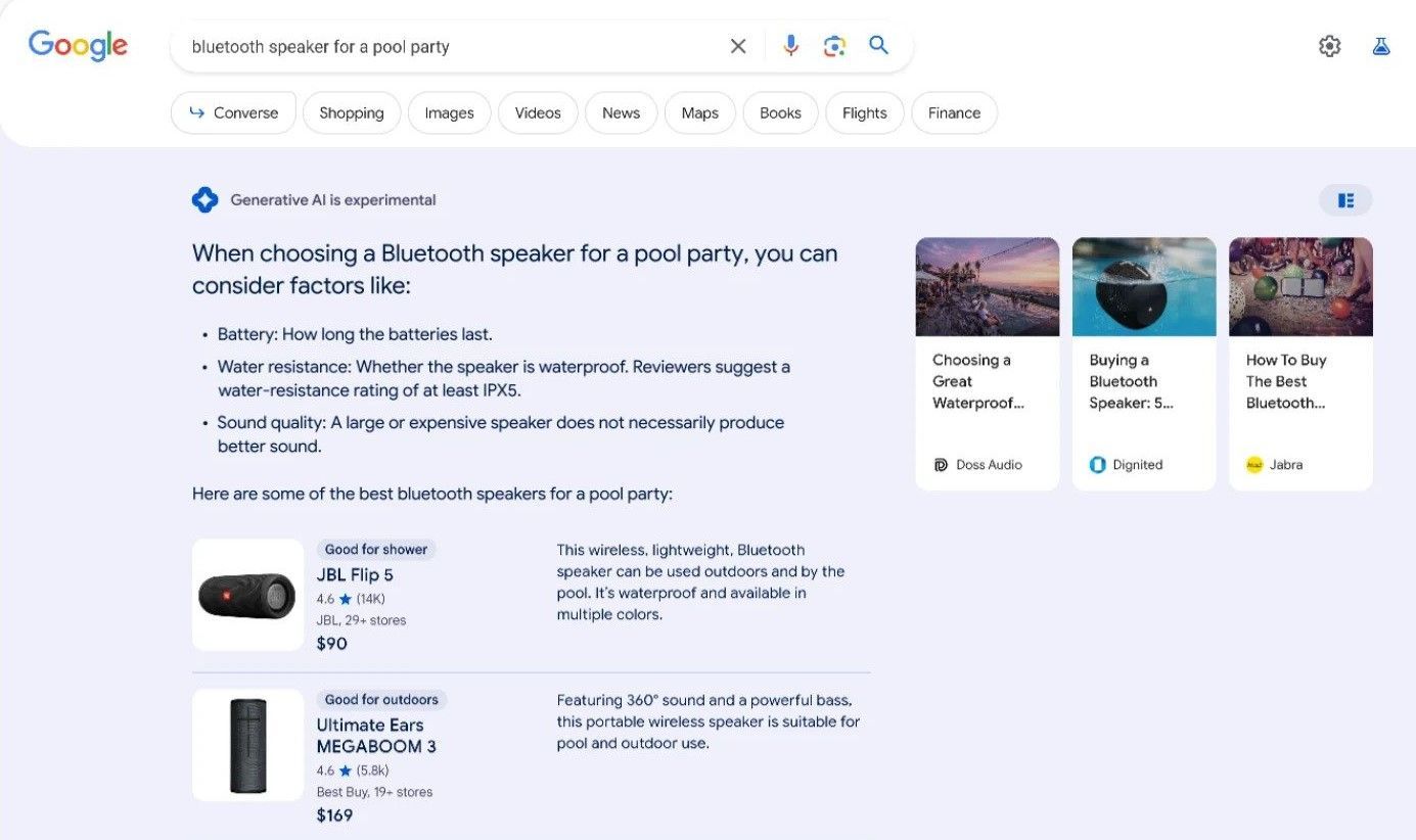 google search generative experience