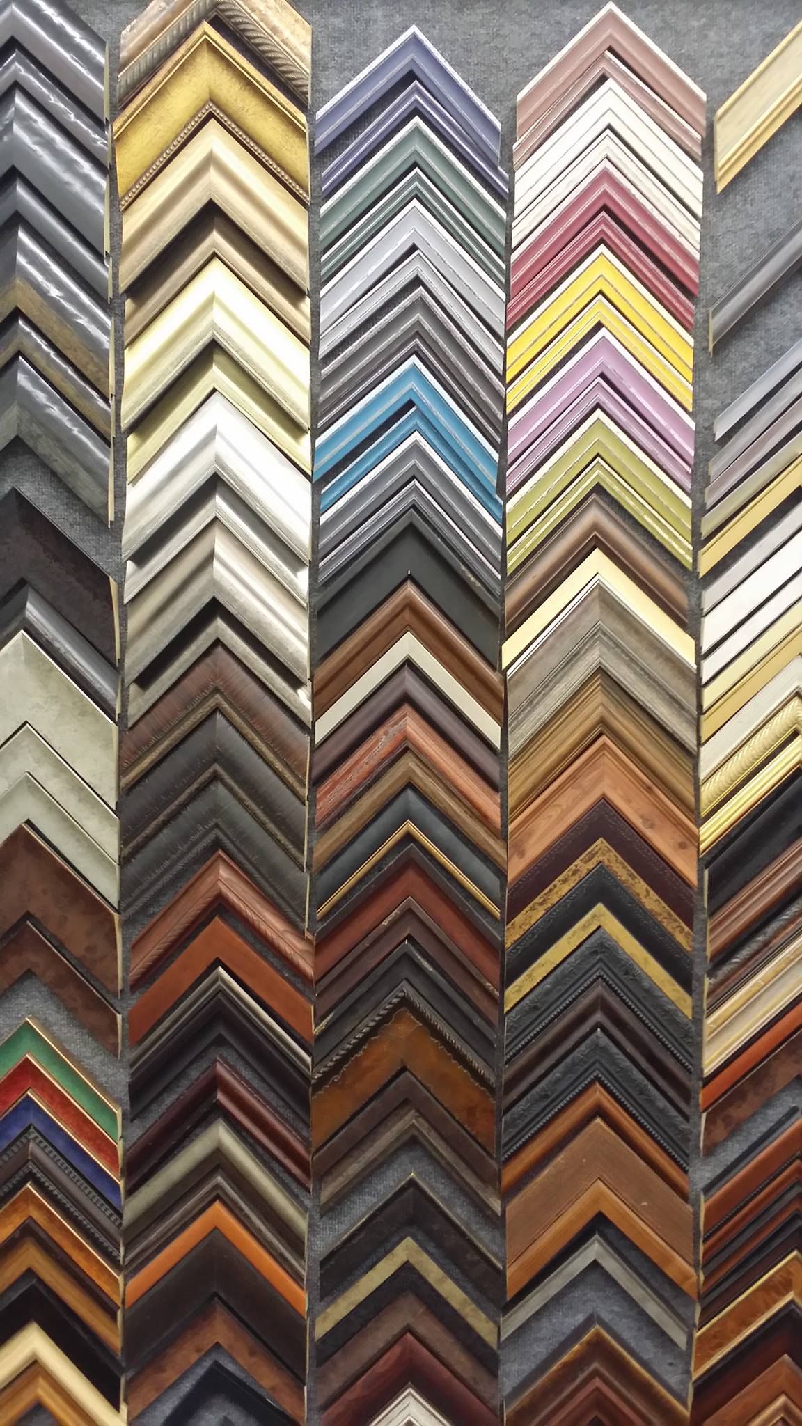 There are many different types of picture frames on display.