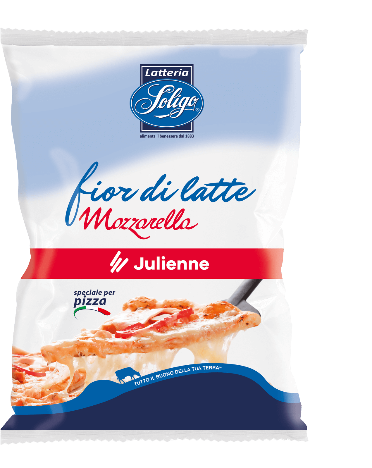 Soligo mozzarella fior di latte julienne - La Riminese Alimentari