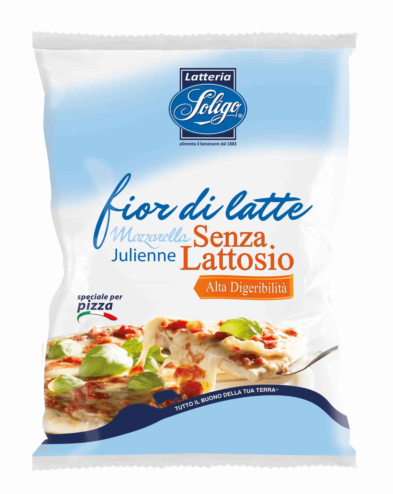 Soligo mozzarella fior di latte julienne senza lattosio - La Riminese Alimentari
