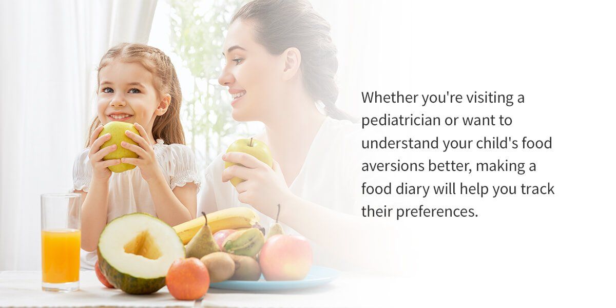 Food diaries can help you keep track of food aversions.