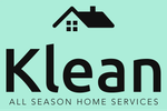 A teal logo with a black house icon above the text "Klean" and "ALL SEASON HOME SERVICES".