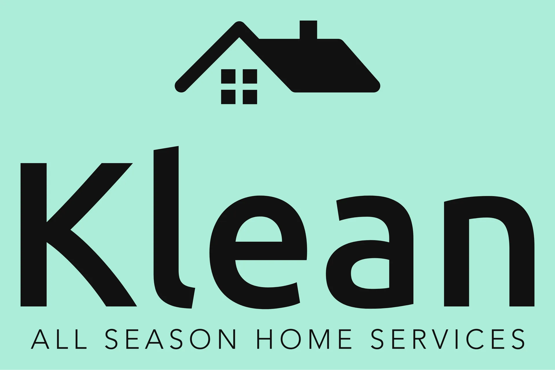 A teal logo with a black house icon above the text "Klean" and "ALL SEASON HOME SERVICES".
