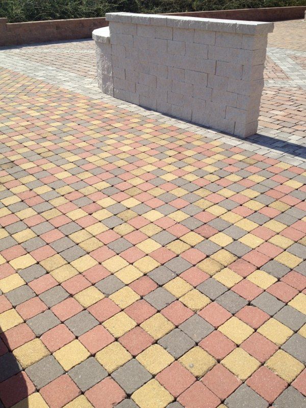 dettaglio pavimento multicolore