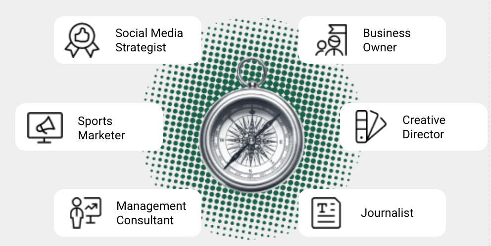 Compass for social media strategist, business owner, sports marketer, creative director, management consultant
