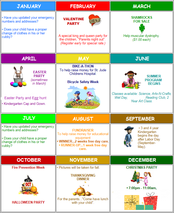 KiddieParkCalendar