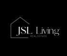 JSL Living logo: house outline over text in white, "JSL Living REAL ESTATE," on black.