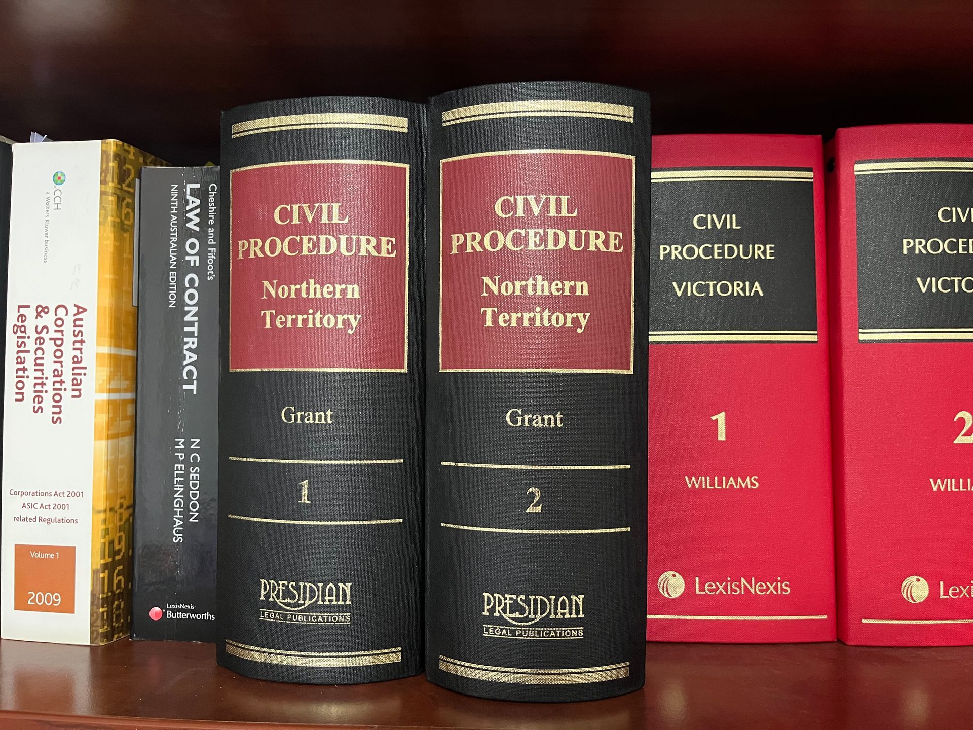 Civil Procedures Northern Territory and Civil Procedures Victoria Books On Shelf — Civil Lawyers in Darwin, NT