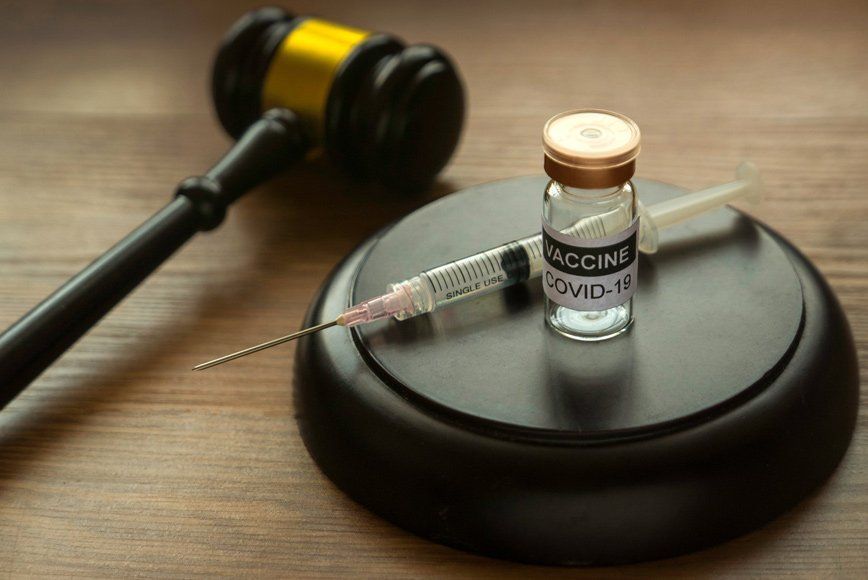 Law and vaccination Concept — COVID Rights in Darwin, NT