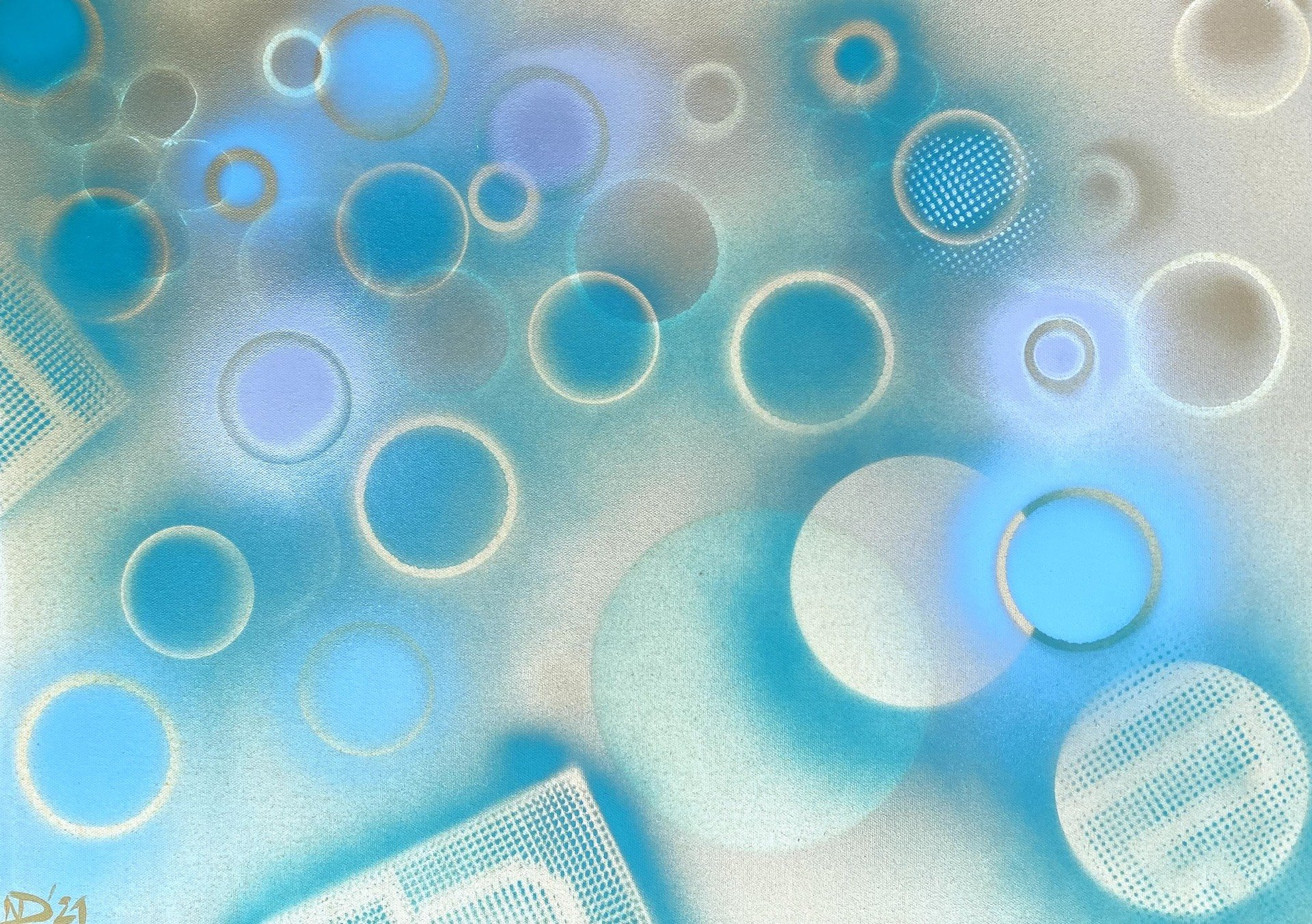 Bubbles I Serie: Illusions Leinwand auf Keilrahmen 50x70x4,5cm