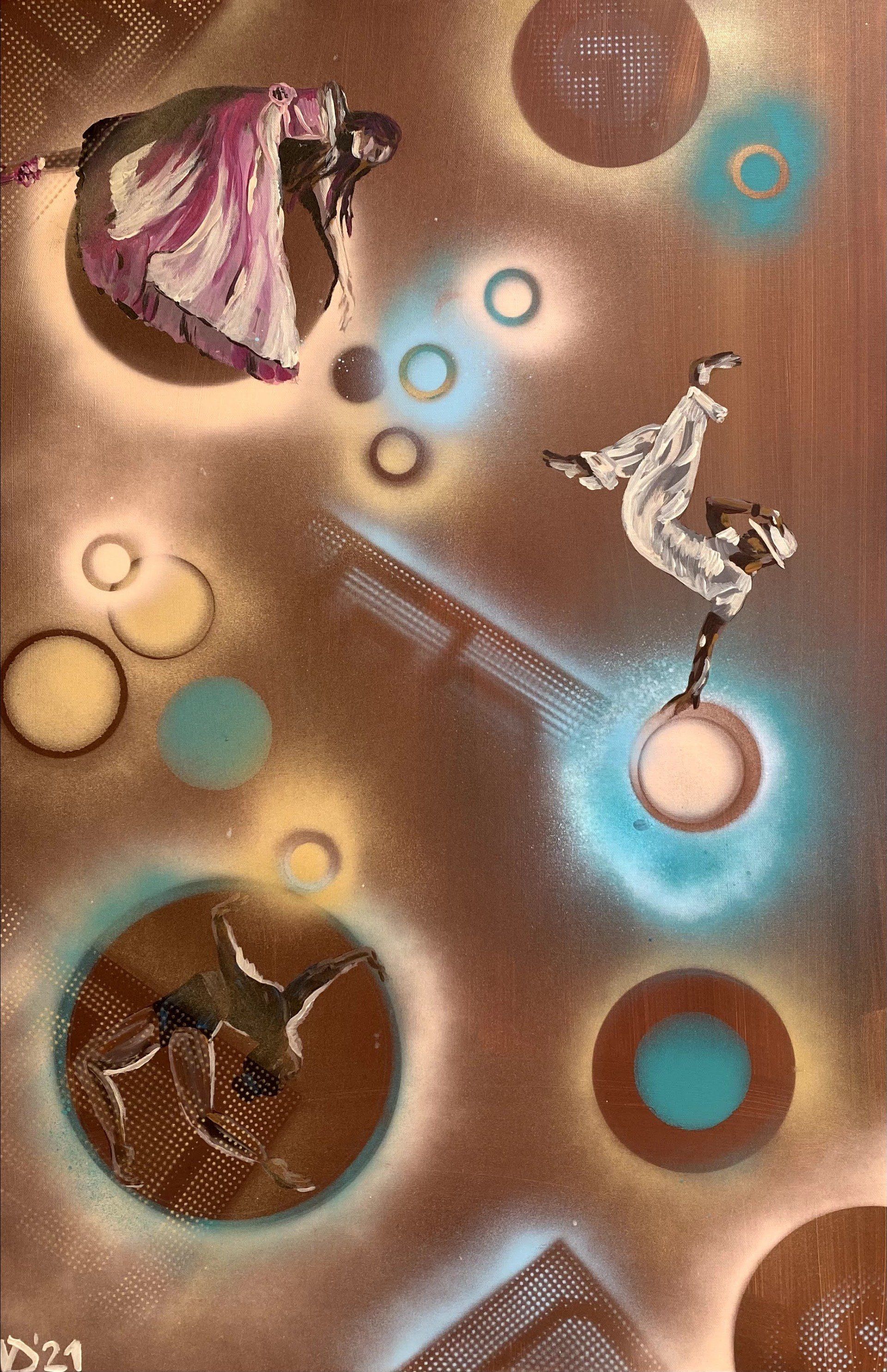 Move meets Illusions - Eine wundervolle Kombination von Bewegung und Magie - Serie Illusions - 70 x 90 x 2 cm - VERKAUFT-