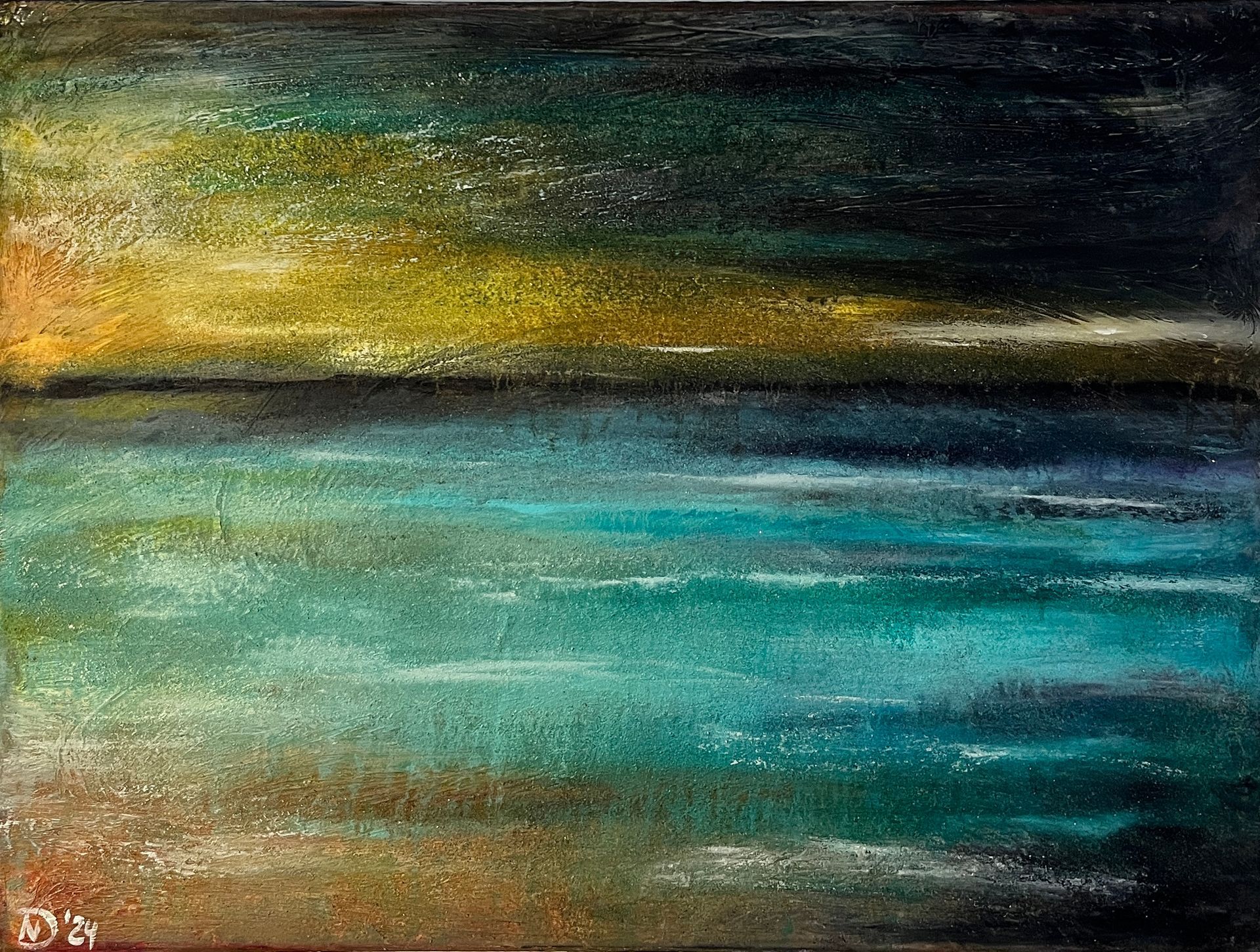 Die Weite - Sand und Ölfarben auf Leinwand
60 x 80x 4,5cm