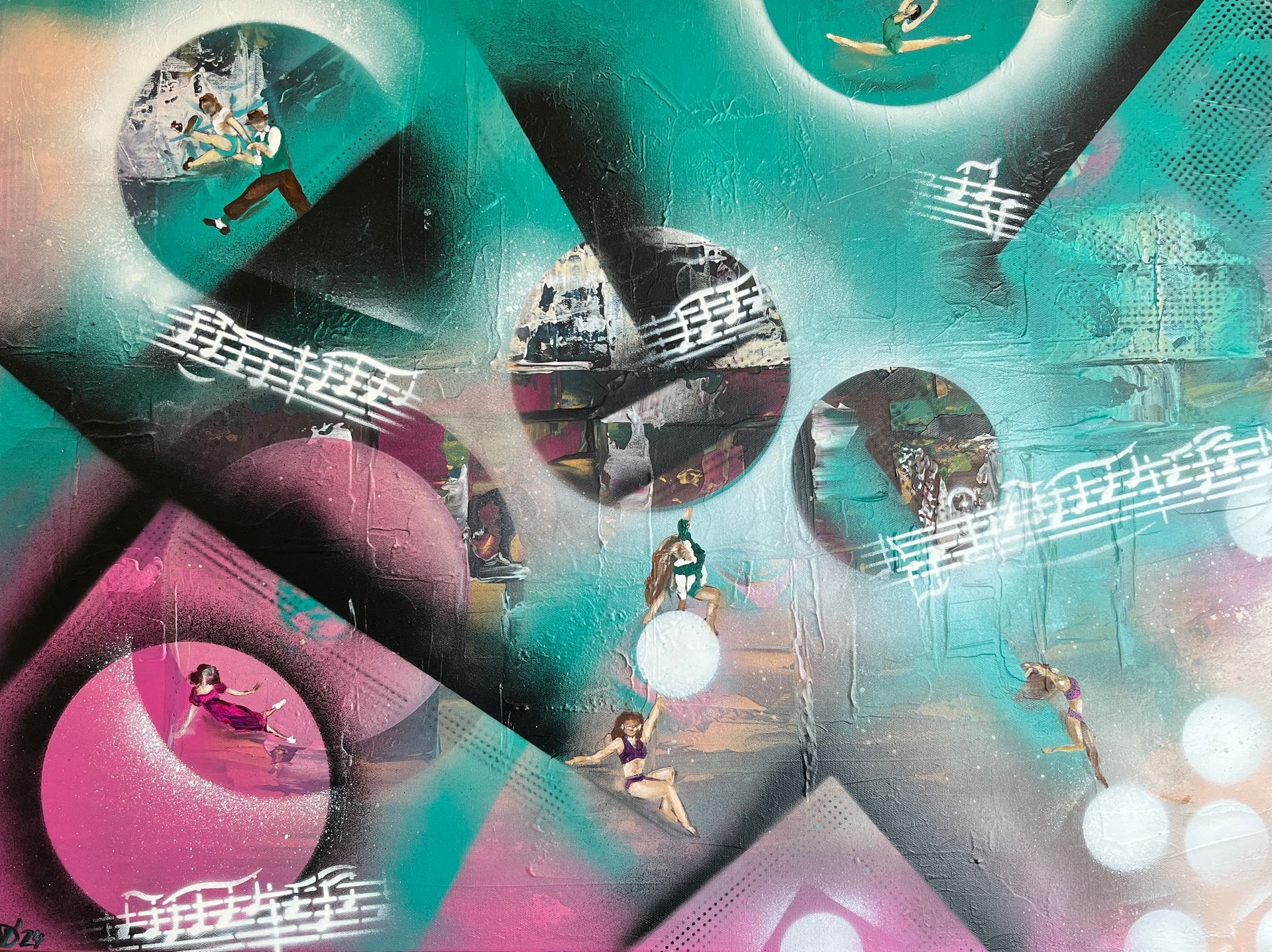 unkown faces - Serie Move meets illusions.
Die unbekannten Tänzerinnen und Tänzer in ihrer Welt aus Show und Magie, vereint in Musik und Bewegung  
Leinwand
80 x 60 x 4,5 cm 