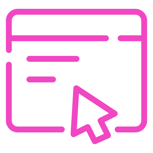 Pink Arrange Online Icon