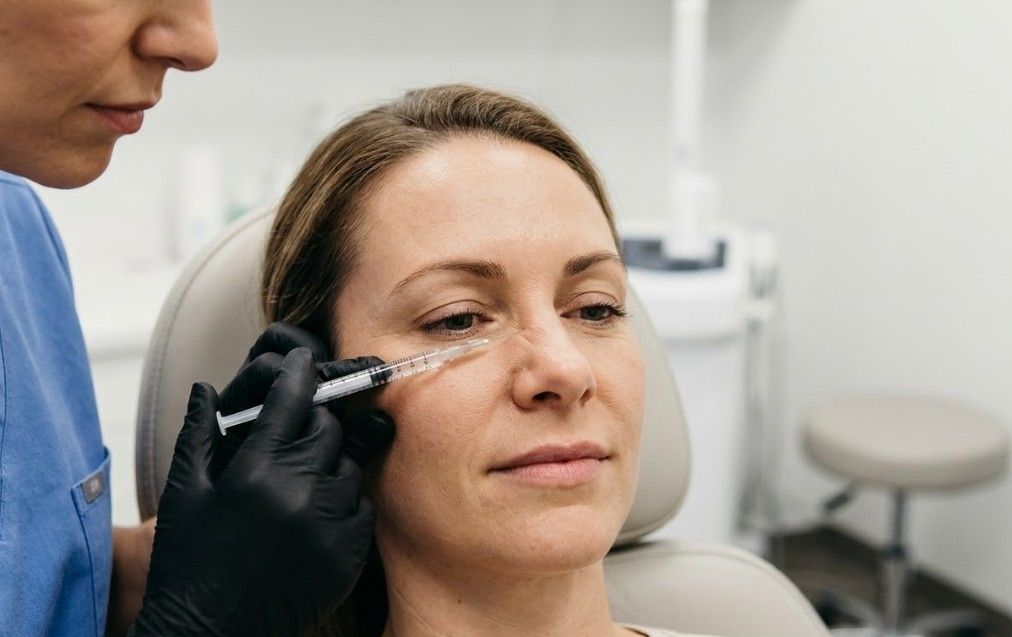 botox being injected into the bunny lines of a client in Nottingham