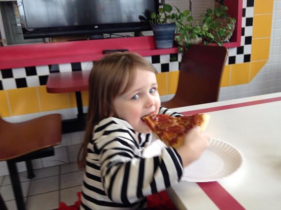 Little Girl Eating Pizza | Redding, CA | Redding's Ultimate Pizza