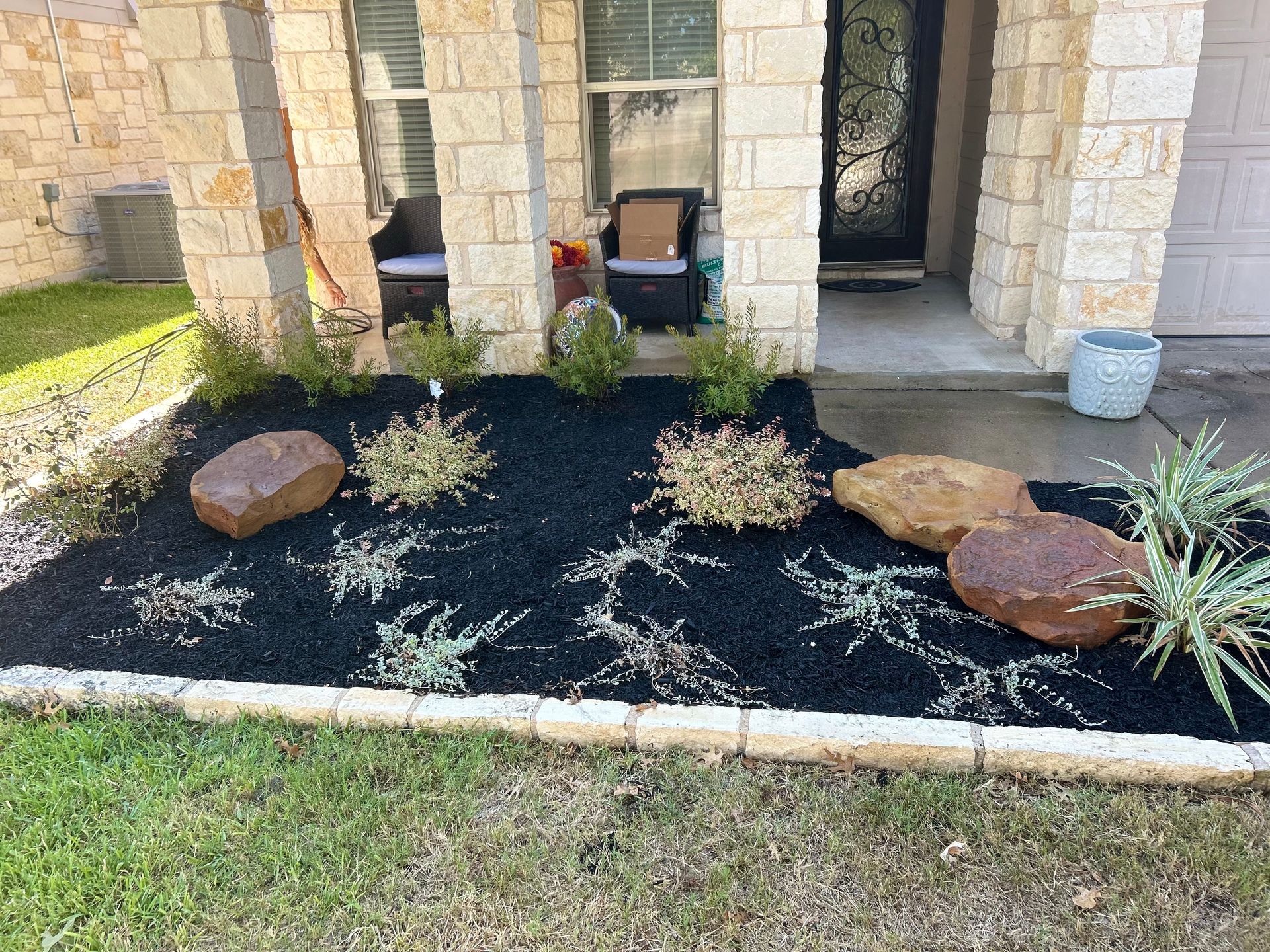 cleaned up garden bed