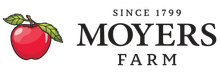 Moyers Farm logo with a red apple and green leaves, “Since 1799” text above