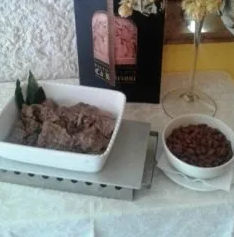 carne salada alla piastra con borlotti