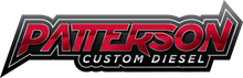 A red and black logo for patterson custom diesel | Patterson Brothers Automotive