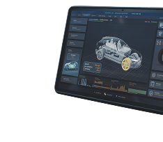 A tablet with a picture of a car on the screen. | Patterson Brothers Automotive