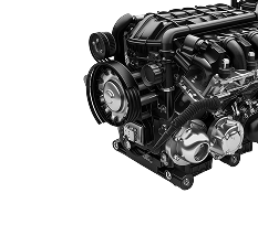 A black and white photo of a diesel engine on a white background. | Patterson Brothers Automotive