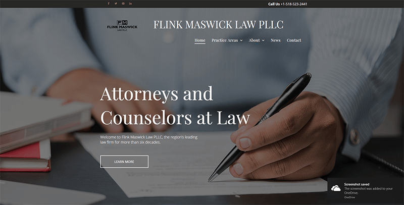Flink Maswick Law Firm Website screenshot
