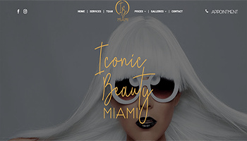 Screenshot of Iconic Beauty Miami website