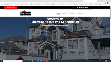 Screenshot of Patterson Construction Website