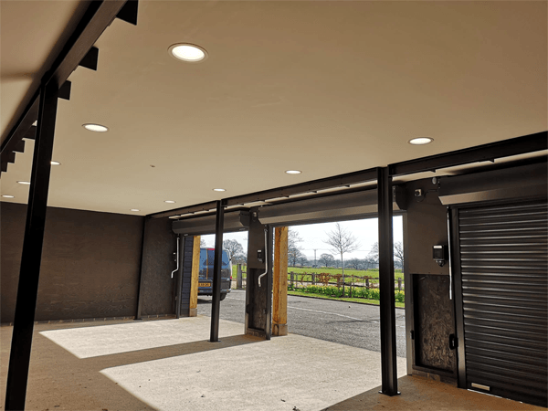 renovated garage lighting