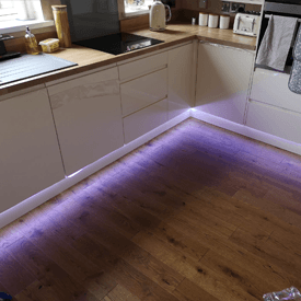 Kitchen with LED lighting
