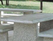 concrete table and bench