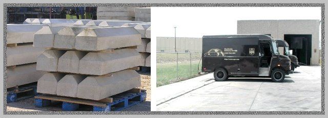 concrete truck wheel stops